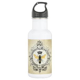 Moderne vintage französische Bienenkönigin Edelstahlflasche