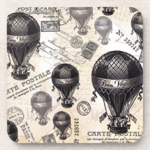 moderne Vintage französische Heißluftballons Getränkeuntersetzer