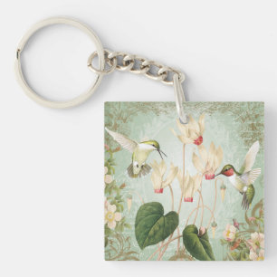 Moderne Vintage französische Kolibris Schlüsselanhänger