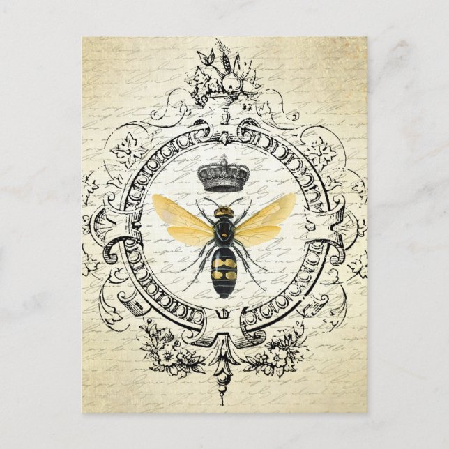 Moderne Vintage französische Königin Postkarte (Vorderseite)