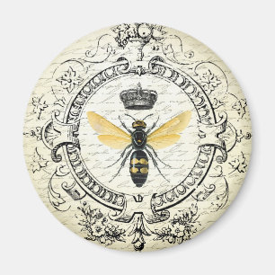 Moderne Vintage französische Königinbiene Magnet