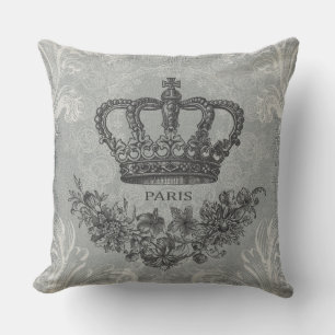 moderne Vintage französische Krone Kissen