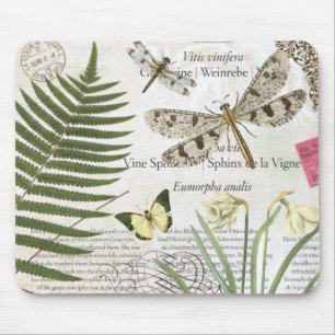 moderne Vintage französische Libelle Mousepad