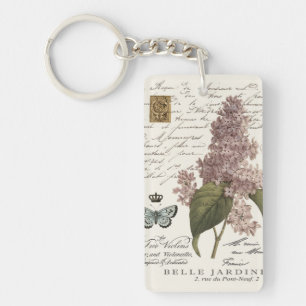 moderne Vintage französische Lilacs Schlüsselanhänger