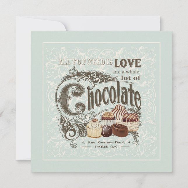 moderne Vintage französische Pralinen (Vorderseite)