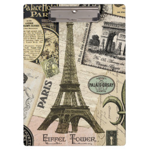 Moderne Vintage französische Reisetasche Klemmbrett
