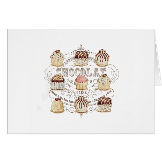 moderne Vintage französische Schokoladen (Vorderseite (Horizontal))