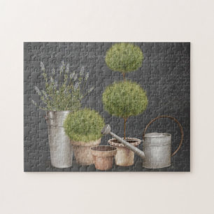 Moderne vintage-französischer Kräutergarten-Puzzle