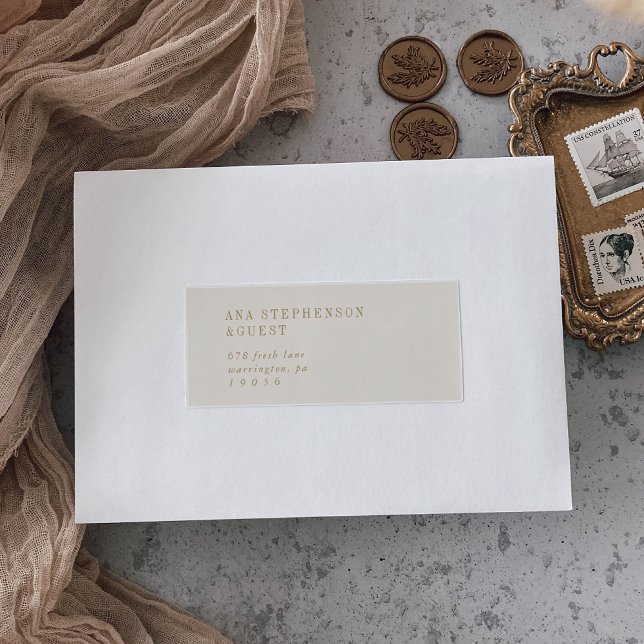 Moderne, Vintage Gold-Gästeschriften Aufkleber (Von Creator hochgeladen)