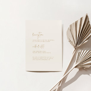 Moderne Vintage Goldhochzeit Begleitkarte