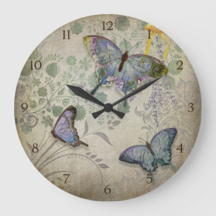 Moderne Vintage Große Wanduhr