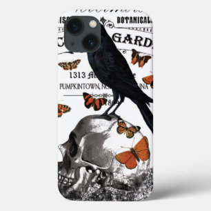 moderne Vintage Halloween Crop and Skull Case-Mate iPhone Hülle
