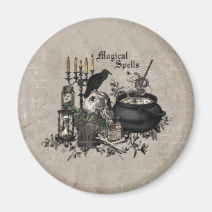 Moderne vintage Halloween HEXENGEBRÄU Magnet