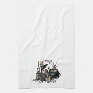 Moderne vintage Halloween HEXENTRANK Küchentuch