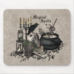 Moderne vintage Halloween HEXENTRANK Mousepad