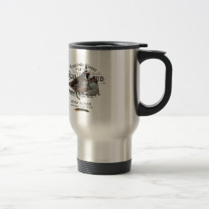 moderne vintage-herbst-wachtel reisebecher