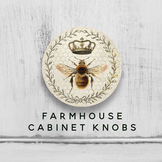 Moderne Vintage Königin Bee Keramikknauf (Modern Vintage Queen Bee Ceramic Knob)