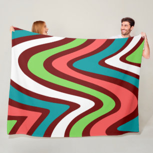 Moderne, Vintage Kontraste Fleecedecke