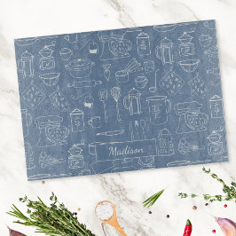 Moderne Vintage Küche Geschirr Niedlich Doodle Schneidebrett