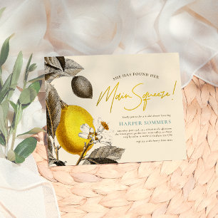 Moderne & Vintage Main Squeeze Rustikale Brautpart Postkarte