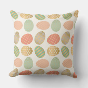 moderne vintage-pastell-grafische Ostereier Kissen