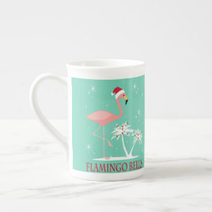 MODERNE VINTAGE RETRO WEIHNACHTEN FLAMINGO PROZELLANTASSE