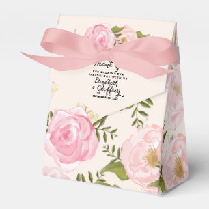 Moderne Vintage Rosa Personalisierte Hochzeit Geschenkschachtel