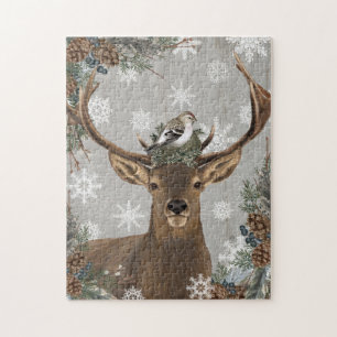 moderne vintage rustikale Waldlandschaft Winterhir