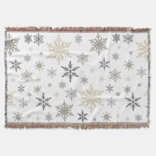 Moderne Vintage-Schneeflocken Decke