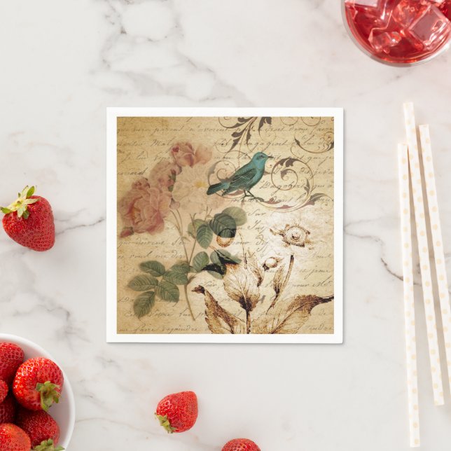 Moderne Vintage Schriften Serviette (Beispiel)
