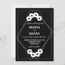 Moderne Vintage Schwarz-Weiß-Hochzeit
