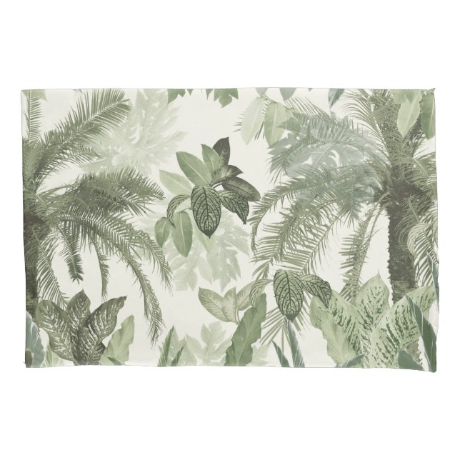 Moderne Vintage tropische Jungle-Blätter #1 #tropi Kissenbezug (Vorderseite)