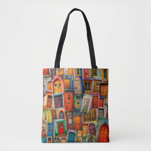 Moderne Vintage Türfotografie Tasche (Vorderseite)