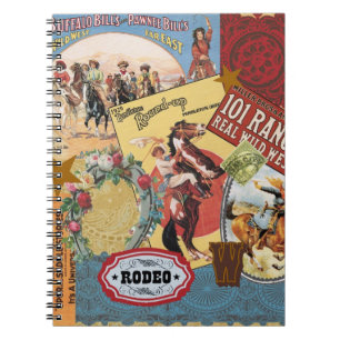 moderne vintage Western-Cowgirl Notizblock