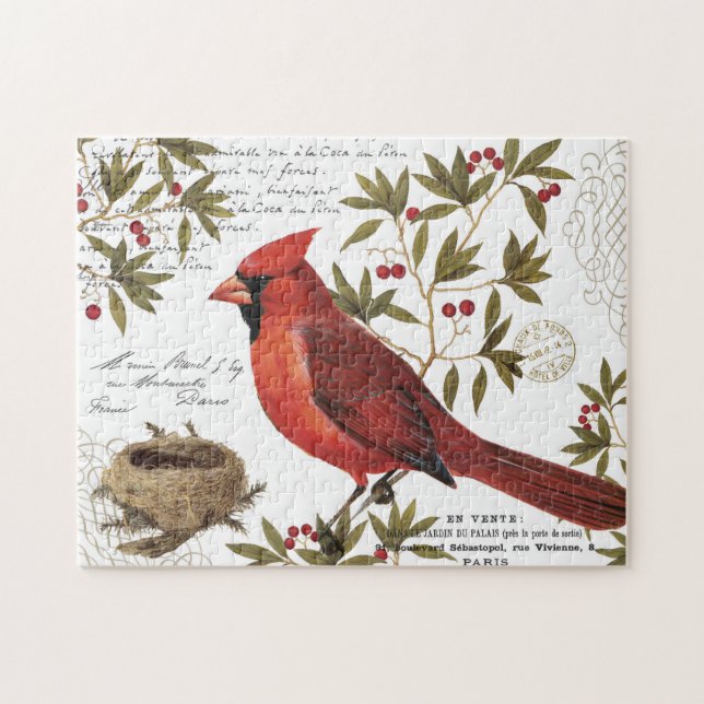 moderne vintage winter kardinal (Horizontal)