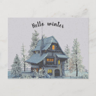 Moderne Vintage Wintergarten Lounge 3 Postkarte