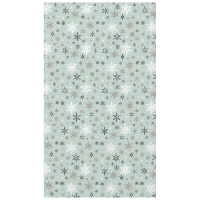 moderne Vintage Winterschneeflocken Tischdecke (Vorderseite)