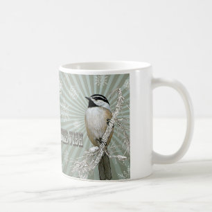 moderne Vintage Winterwaldkichade Kaffeetasse