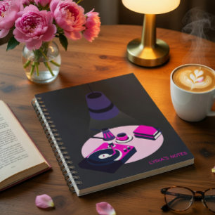 Moderne Vinyl-Kaffeetasse Personalisiertes Notizbu Notizbuch