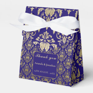 Moderne Violet-Lila- und Gold-Muster-Hochzeit Geschenkschachtel