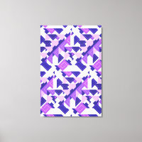Moderne Violet Prisme Abstrait Toile géométrique A