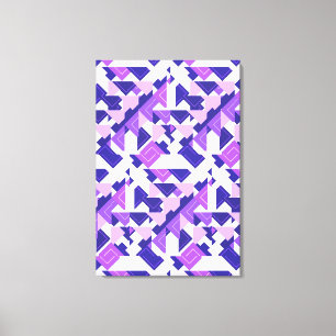 Moderne Violet Prisme Abstrait Toile géométrique A