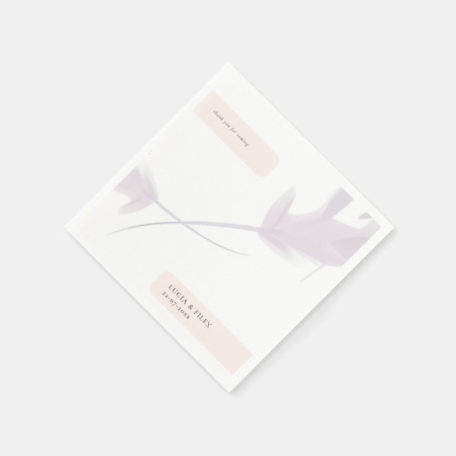 Moderne Violett-Lavendel- und Pfirsichfarbensehen Serviette (Ecke)