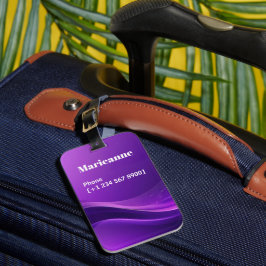 Moderne violette Gradientwelle Minimalist Gepäckanhänger