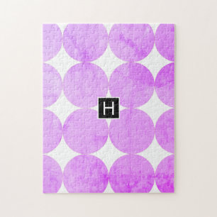 Moderne violette Kreise Monogramm