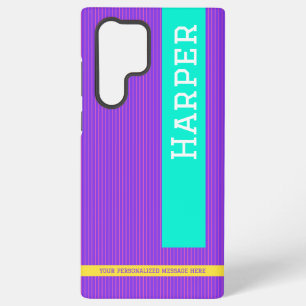 Moderne violette personalisierte Name Samsung Galaxy Hülle
