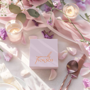 Moderne violette und orangefarbene Hochzeit spezie Geschenkschachtel