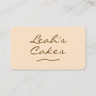 Moderne Visitenkarte der Beige Bakery mit QR-Code
