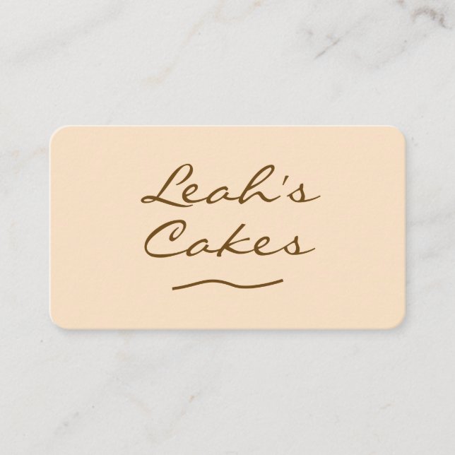 Moderne Visitenkarte der Beige Bakery mit QR-Code (Vorderseite)
