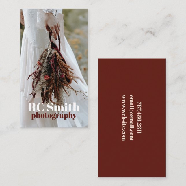 Moderne Visitenkarte für Fotografen (Vorne/Hinten)